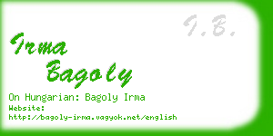 irma bagoly business card